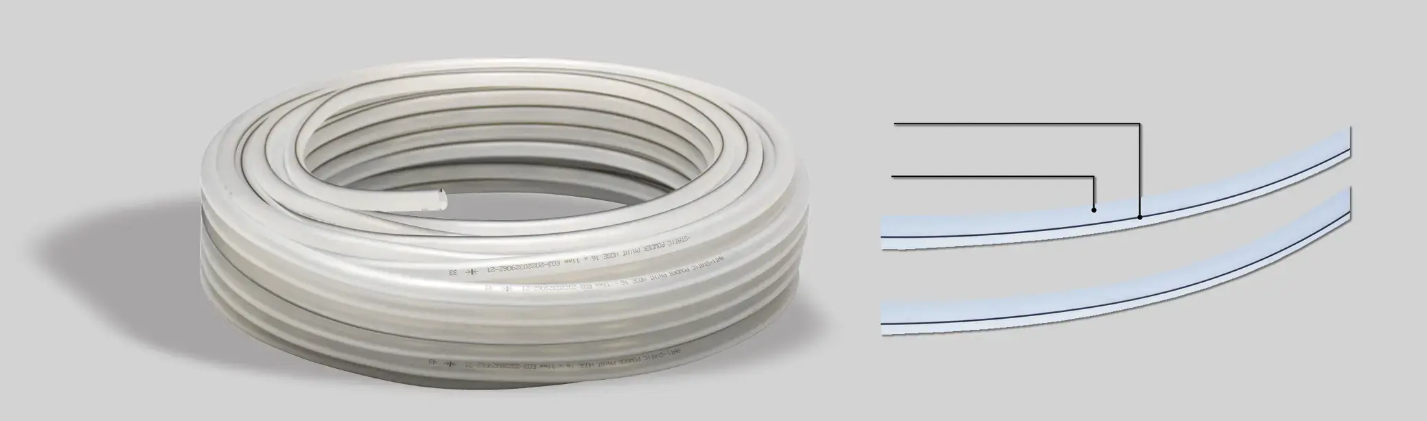 ANTISTATIC POWDER COTING TUBE WITH CARBON