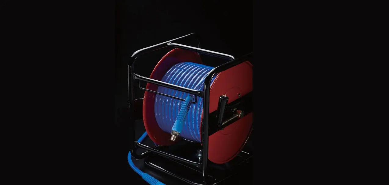 HR02 Series MANUAL REWIND HOSE REEL/ Open Design – Plastic Case