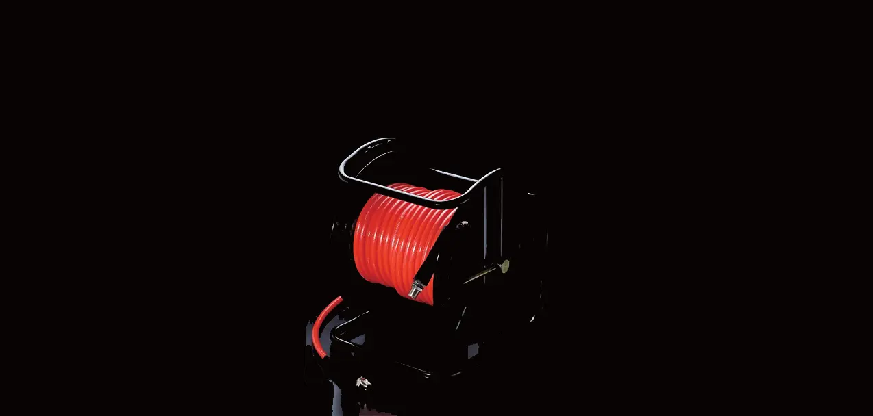 HR07DX Compact Series MANUAL REWIND HOSE REEL / Open Design – Steel Case