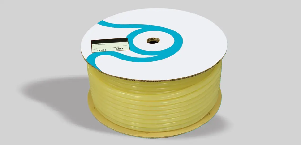 Yellow PU Powder Coating Tube