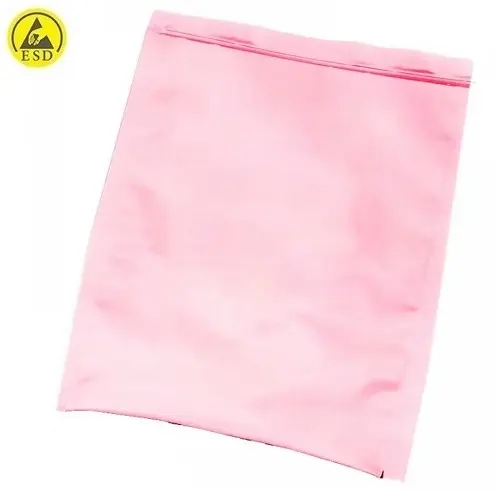 Antistatik Dissipative Pembe PE Kilitli Poşet 75x125mm IZ-PE75125_Z