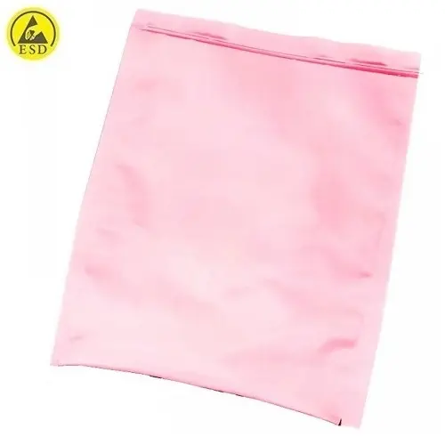 Antistatik Dissipative Pembe PE Kilitli Poşet 255x355mm IZ-PE255355_Z